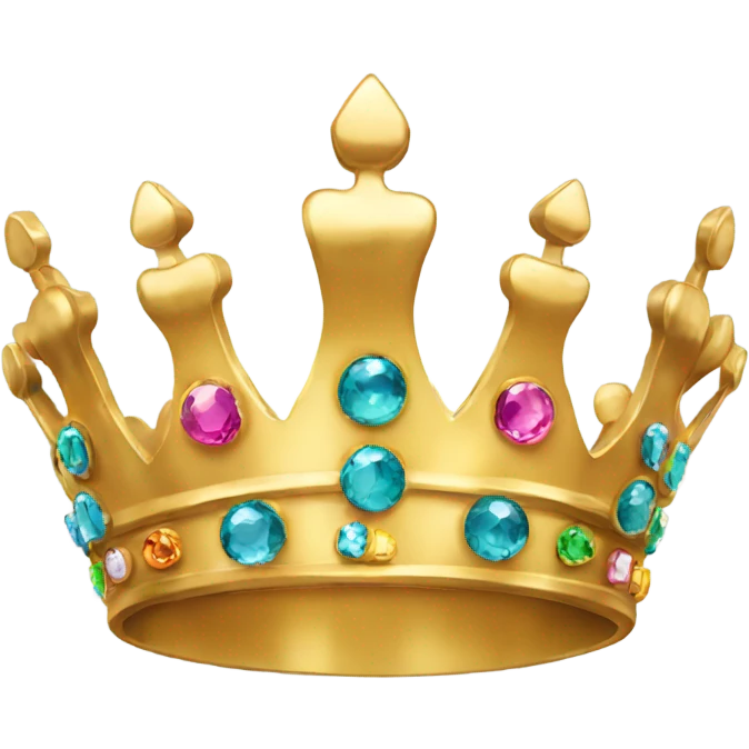 gold crown with gems emoji