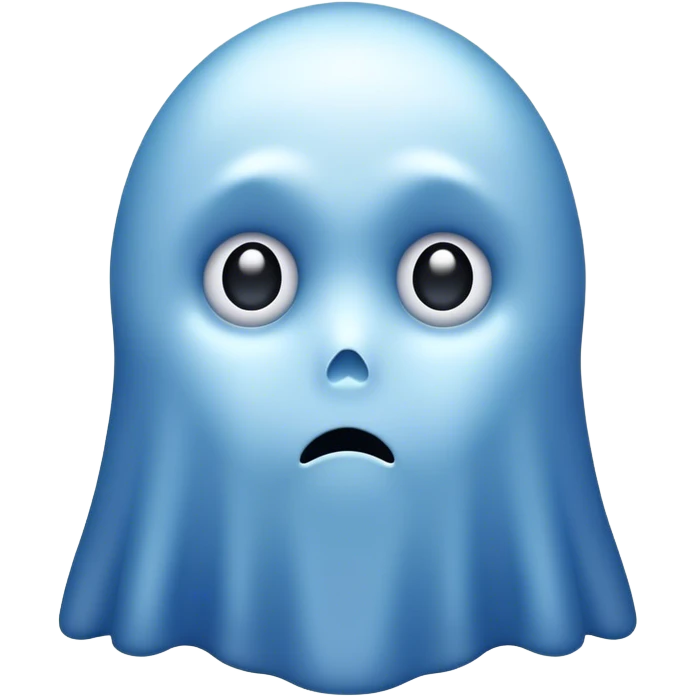 Sad blue ghost emoji