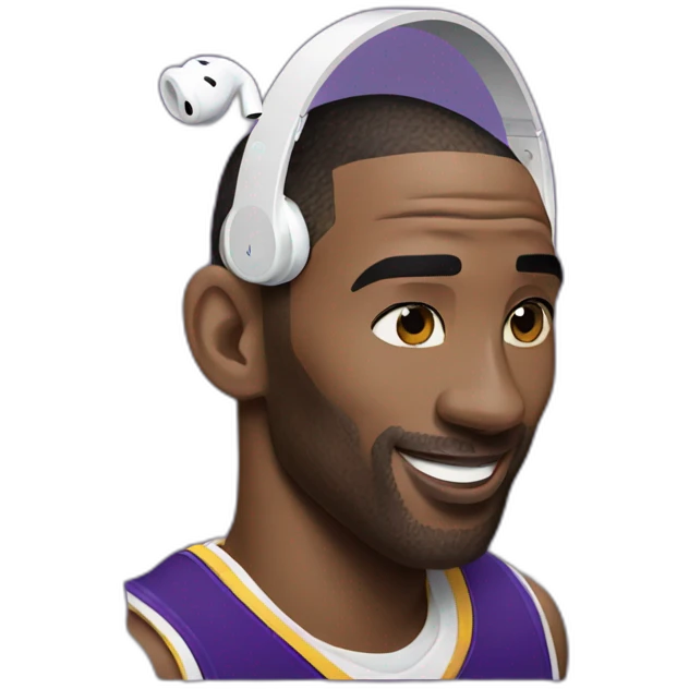 Kobe bryant with airpods emoji