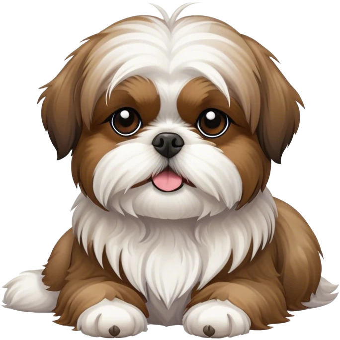 Shih tzu laying down emoji