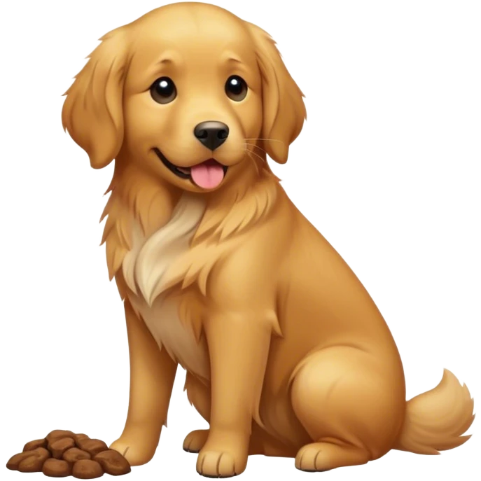Dog pooping emoji