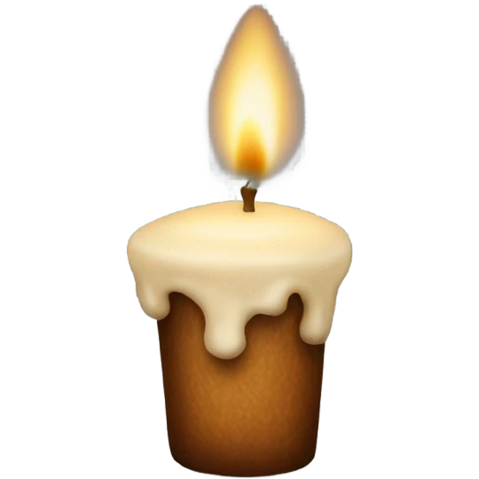 A candle in a half wallnut shell christmas tradition emoji