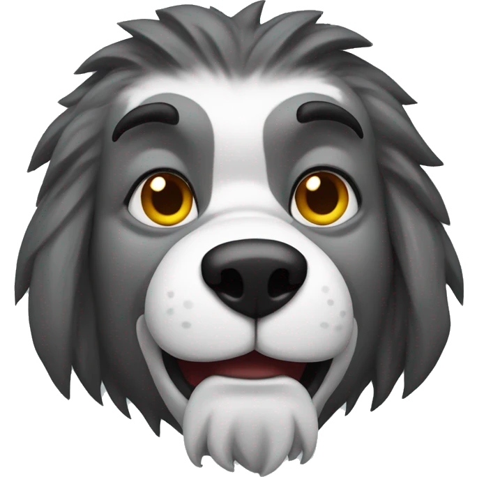 Lobo com um bigodão emoji