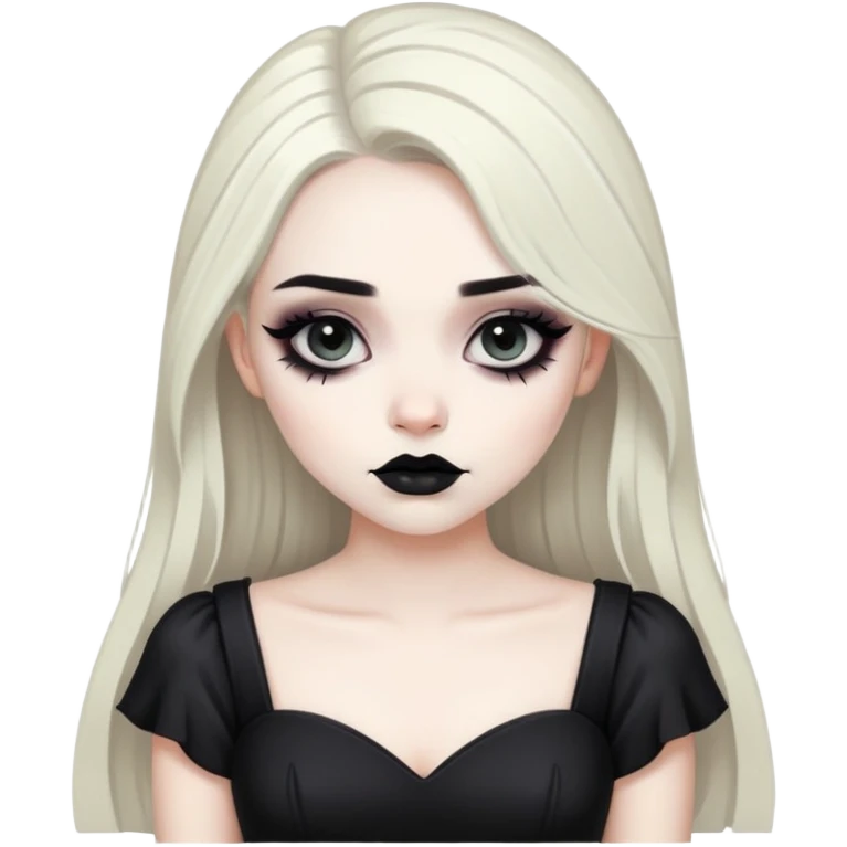 Mad goth girl emoji
