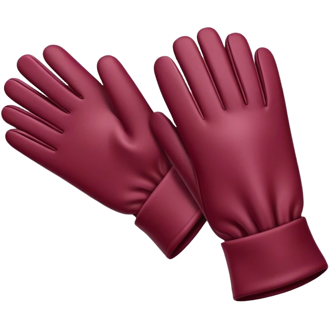 burgundy gloves emoji