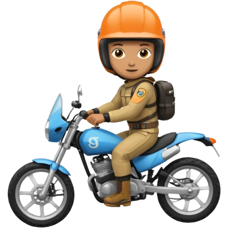 A person riding a surron emoji