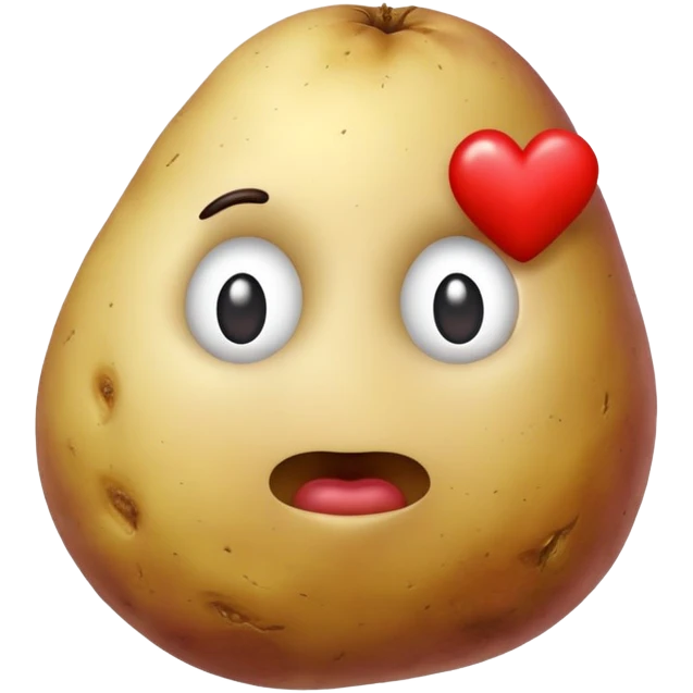 ❤️🥔 without a face emoji