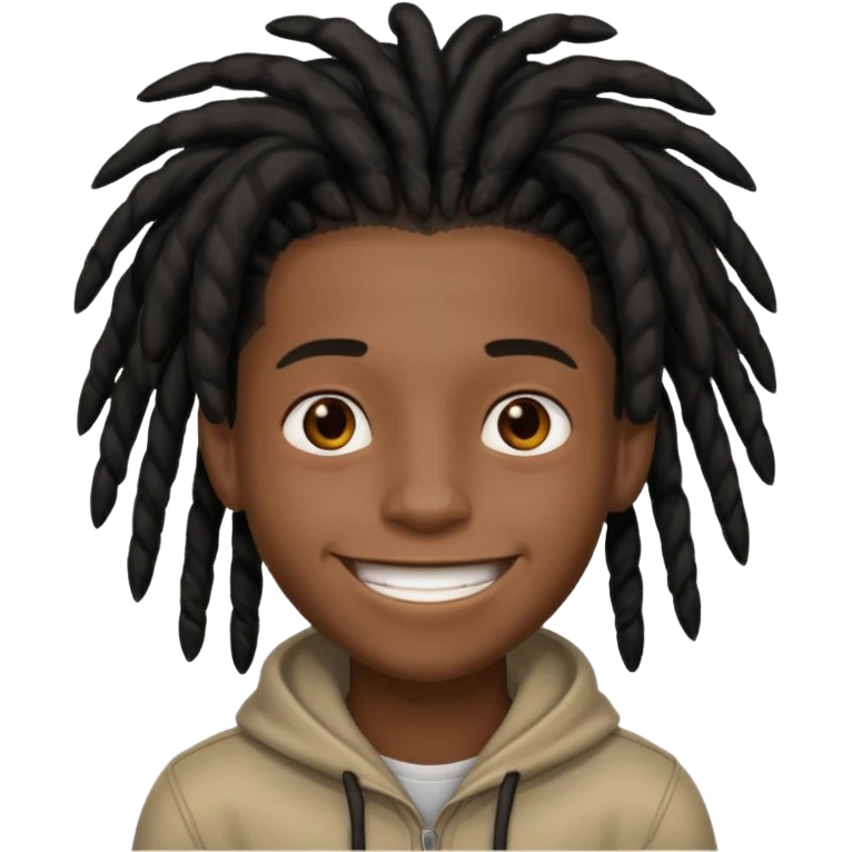 black boy with black dreadlocks  emoji