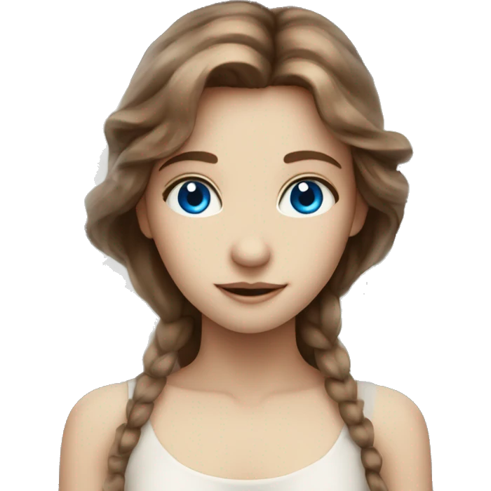 Ethereal angel fairy with blue eyes and brown hair emoji