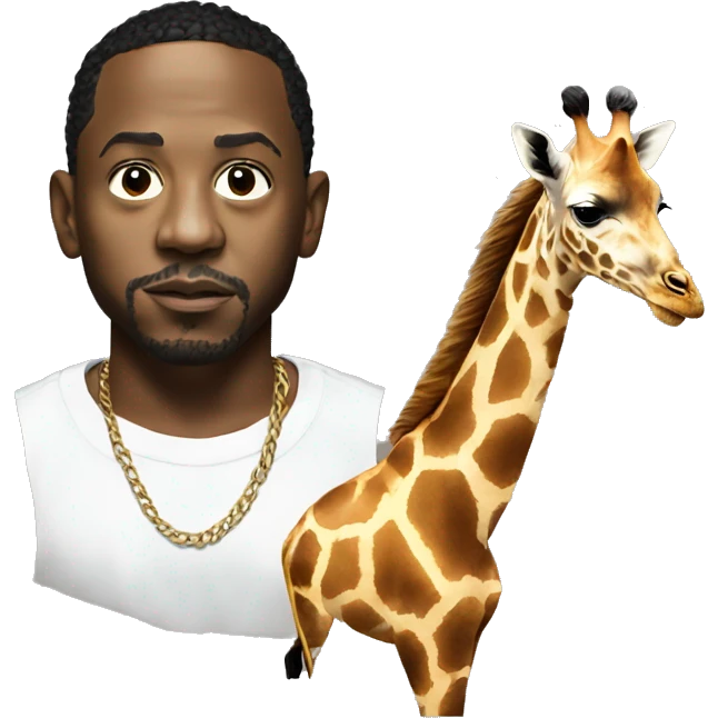 Kendrick lamar on a giraffe emoji