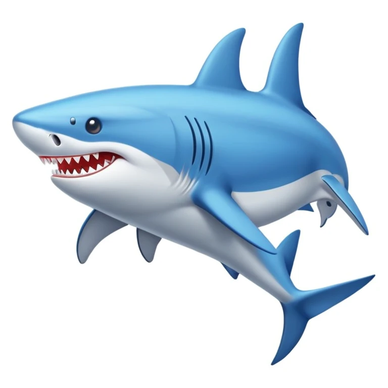 Un tiburón con zapatos azules de nike emoji