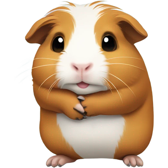 Guinea pig giving hug emoji