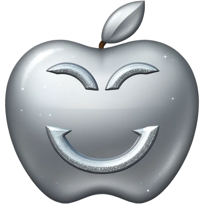 Add a sparkle effect to the silver yuan sign emoji, apple emoji style, no text, just the symbol. emoji