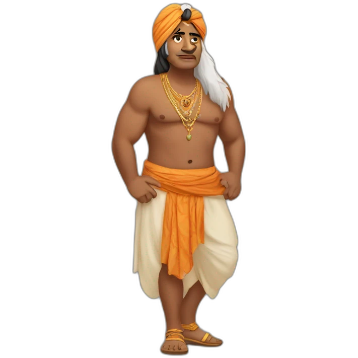 Chunky Indian with buffet emoji