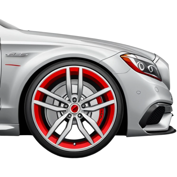 cls63s 2016 in light silver withred calipers emoji