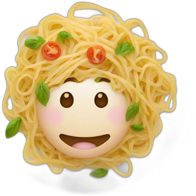 Plate with spaghetti carbonara  emoji