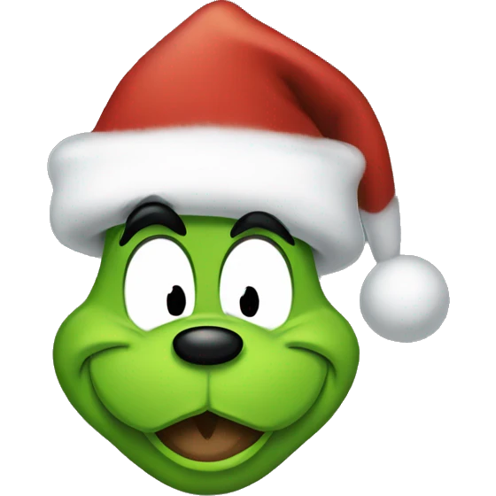 Mickey mouse Christmas grinch emoji