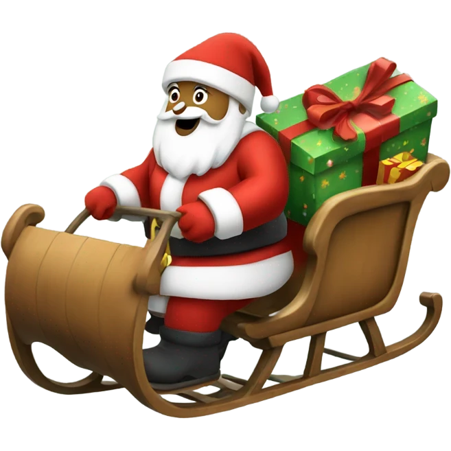 Santa bringing presents on a sleigh  emoji