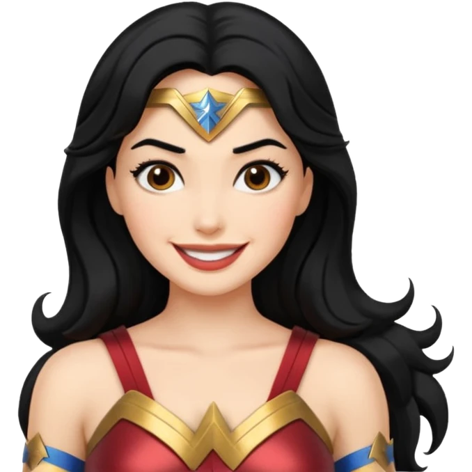 black haired wonder woman emoji