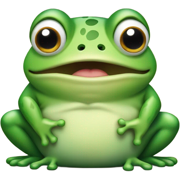 A fat frog emoji