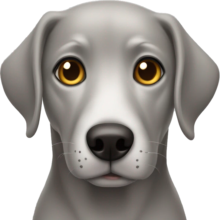 Light grey dog with hazel eyes emoji