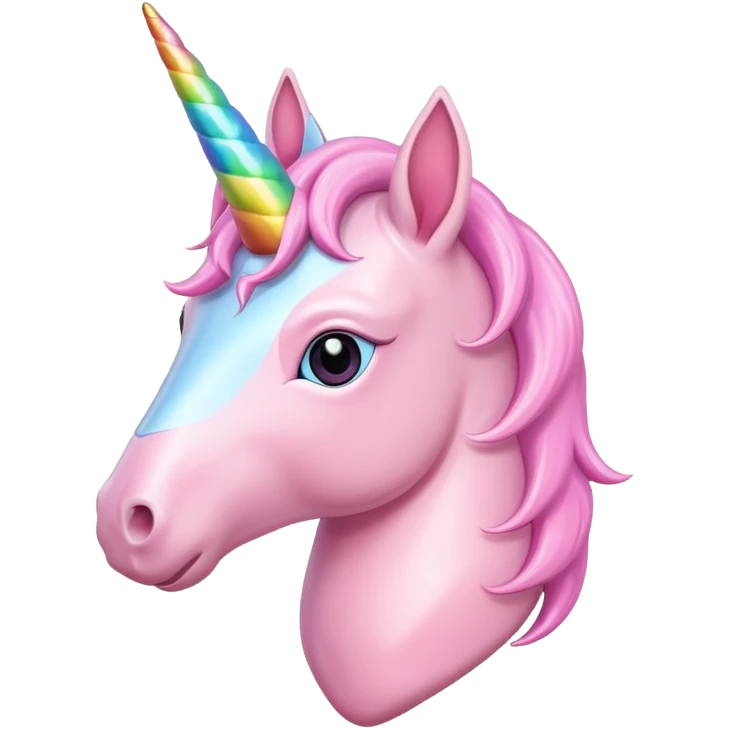 pastel heart with a unicorn horn emoji