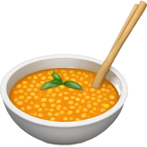 Bowl of orange dal  emoji