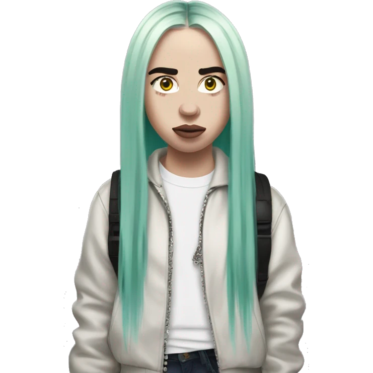 Billie Eilish cabello negr emoji