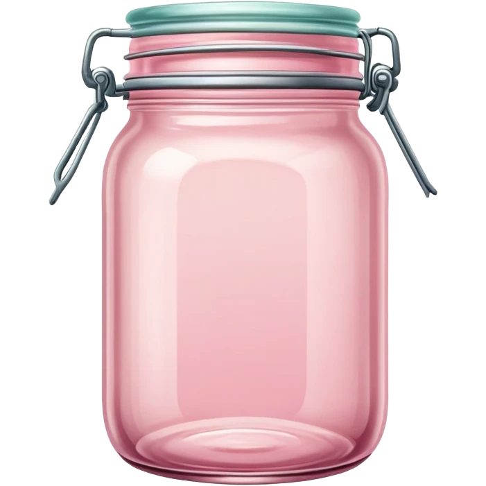 Pink pastel tinted Canning jar emoji