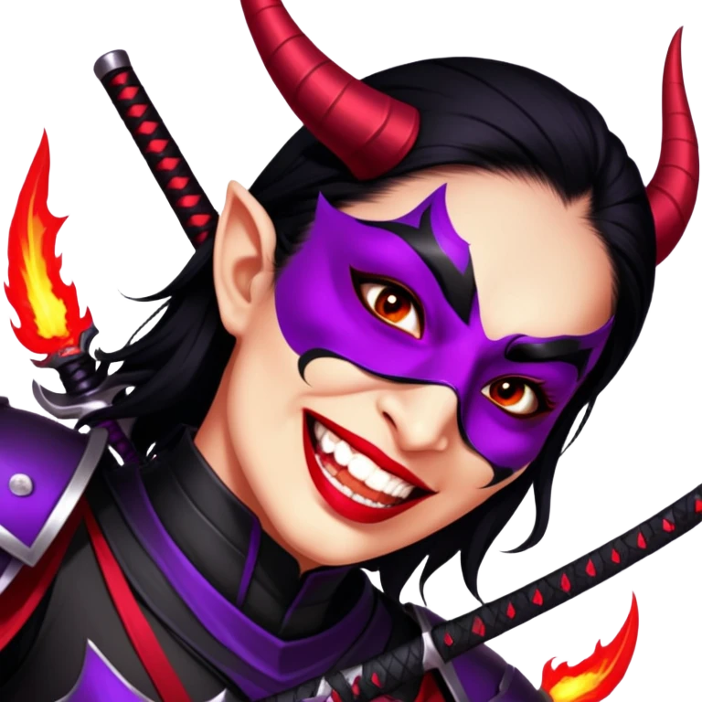 Demon-Horned Warrior emoji