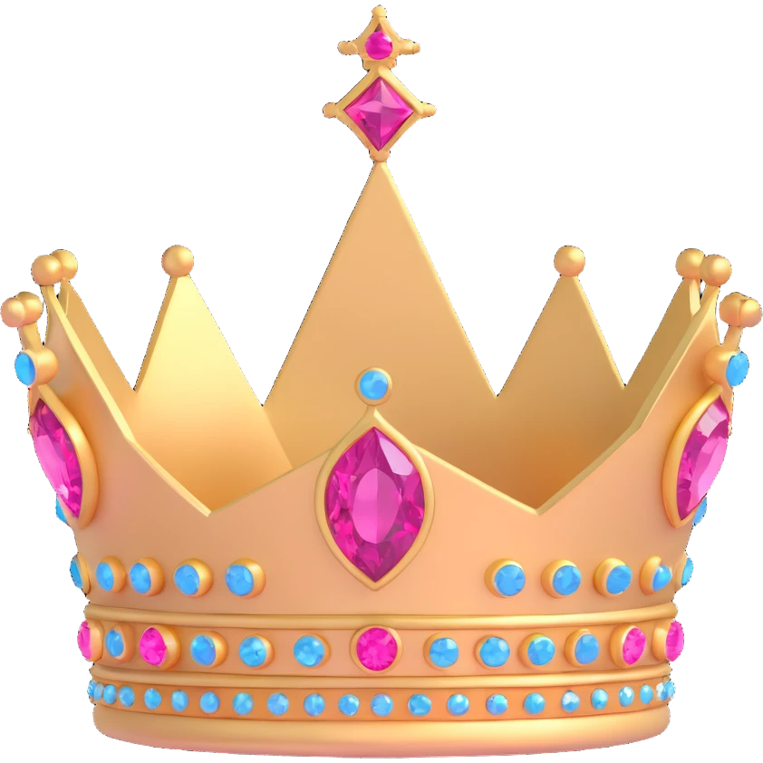 crown with pink jewels emoji