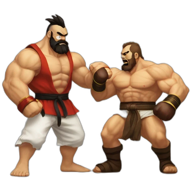 ryu fighting zangief emoji