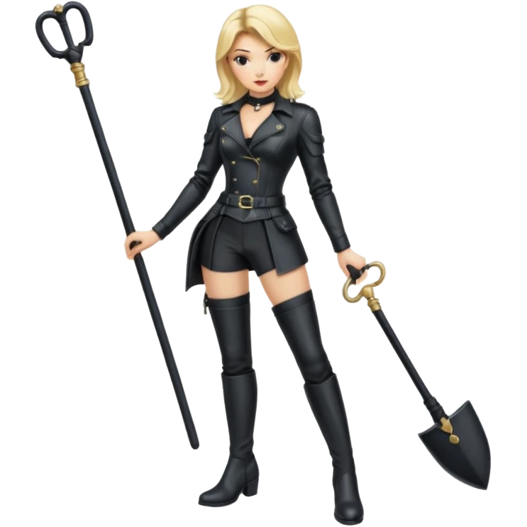  One Dominatrix with blonde hair full body prostitute  emoji