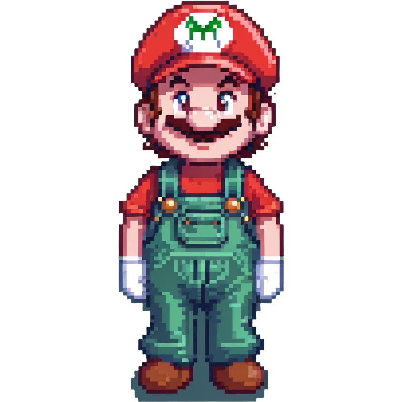 Super Mario character with red hat and overalls emoji
