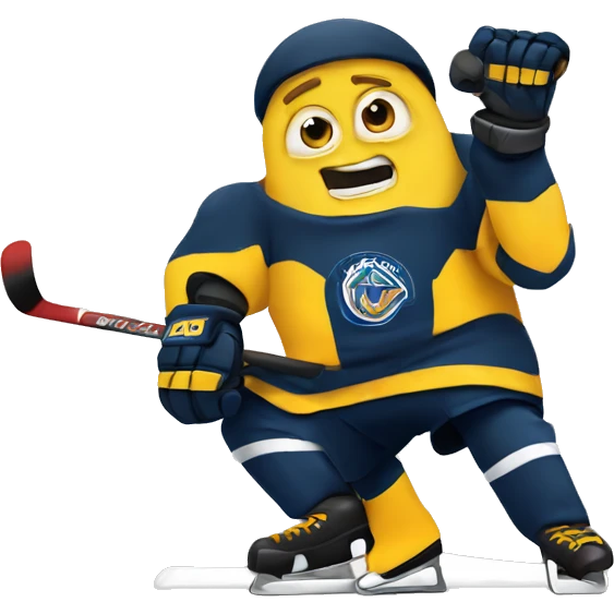 Logo for the mountain minions hockey team emoji