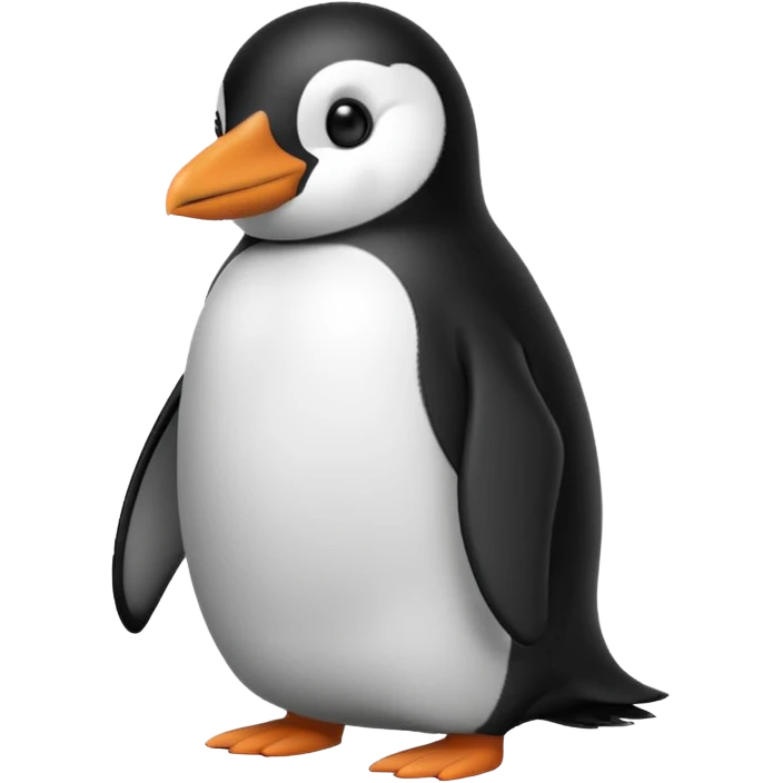 Crea un pinguino tierno con un lazo en forma de moñito emoji