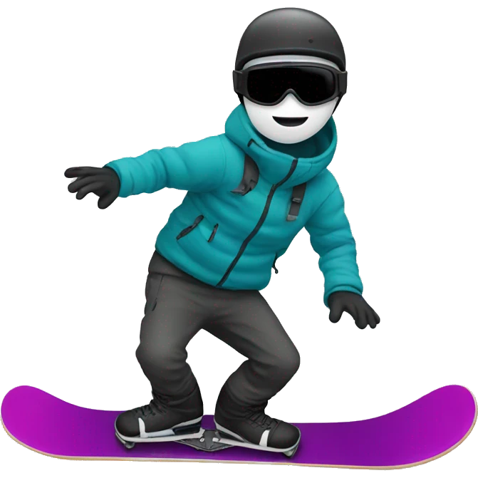 A snowboard emoji