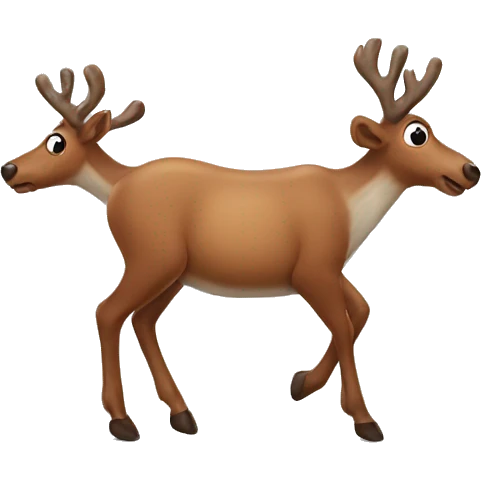 Pooping reindeer emoji