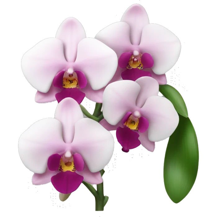 Orchidea rosa e bianca  emoji