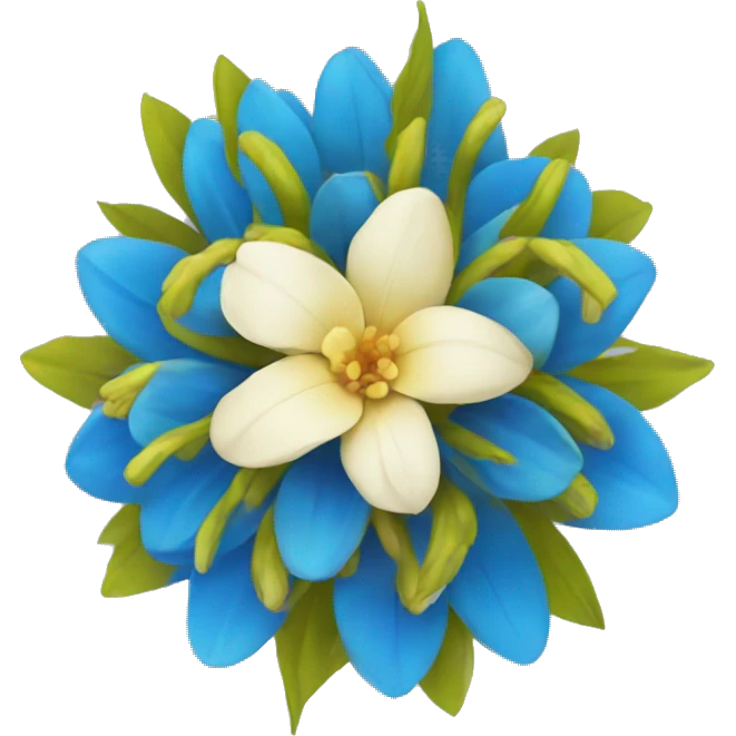 Flor azul emoji