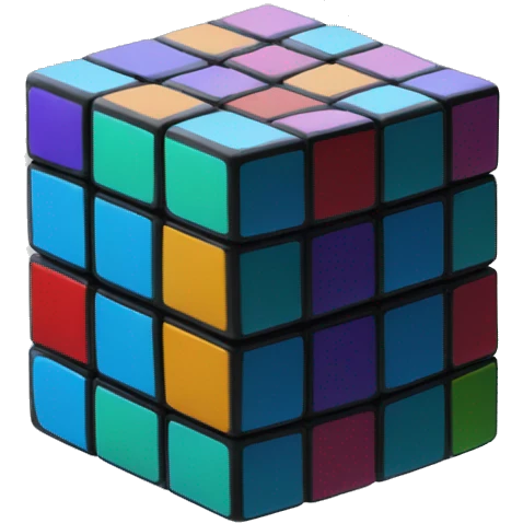a perfect rubix cube with completed sides emoji