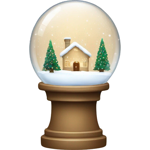 beige Christmas snowglobe emoji