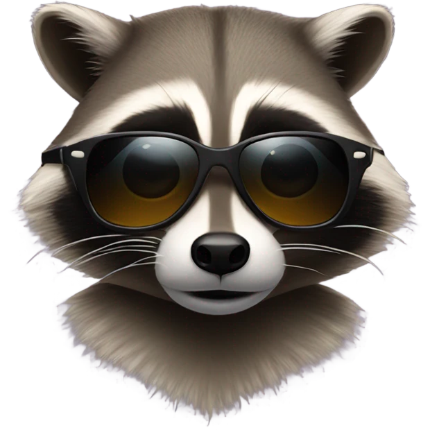 Raccoon with sunglasses  emoji