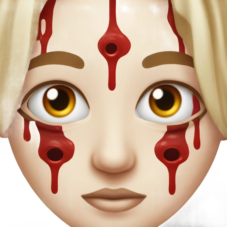 Red whites of eyes emoji