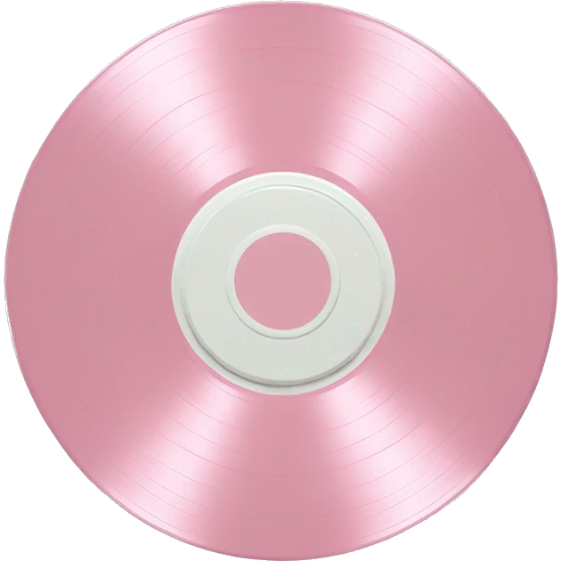 Vinyl record, pale pink with gloss, high quality, high definition, soft  emoji