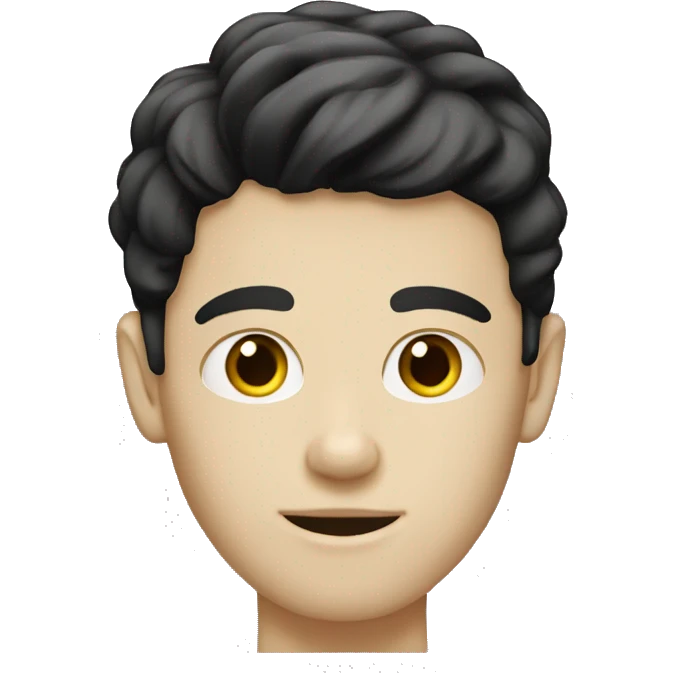 teen "white boy" sharp features "black hair" emoji
