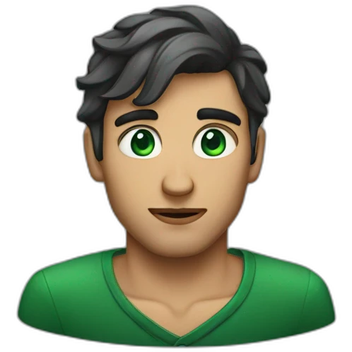 man an emerald in his eyes emoji