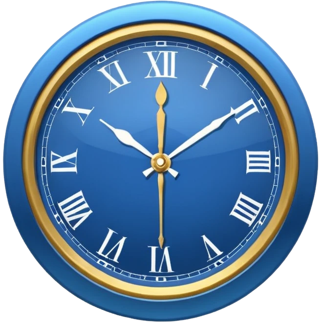 blue clock emoji