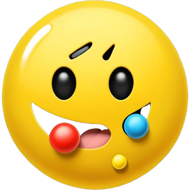 PAC man eating dots emoji