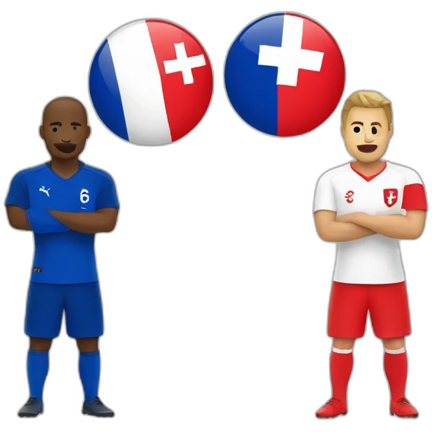 France vs Suisse emoji